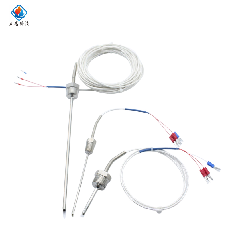 螺纹引线式 PT100 铂热电阻温度传感器 定制型工业测温探头